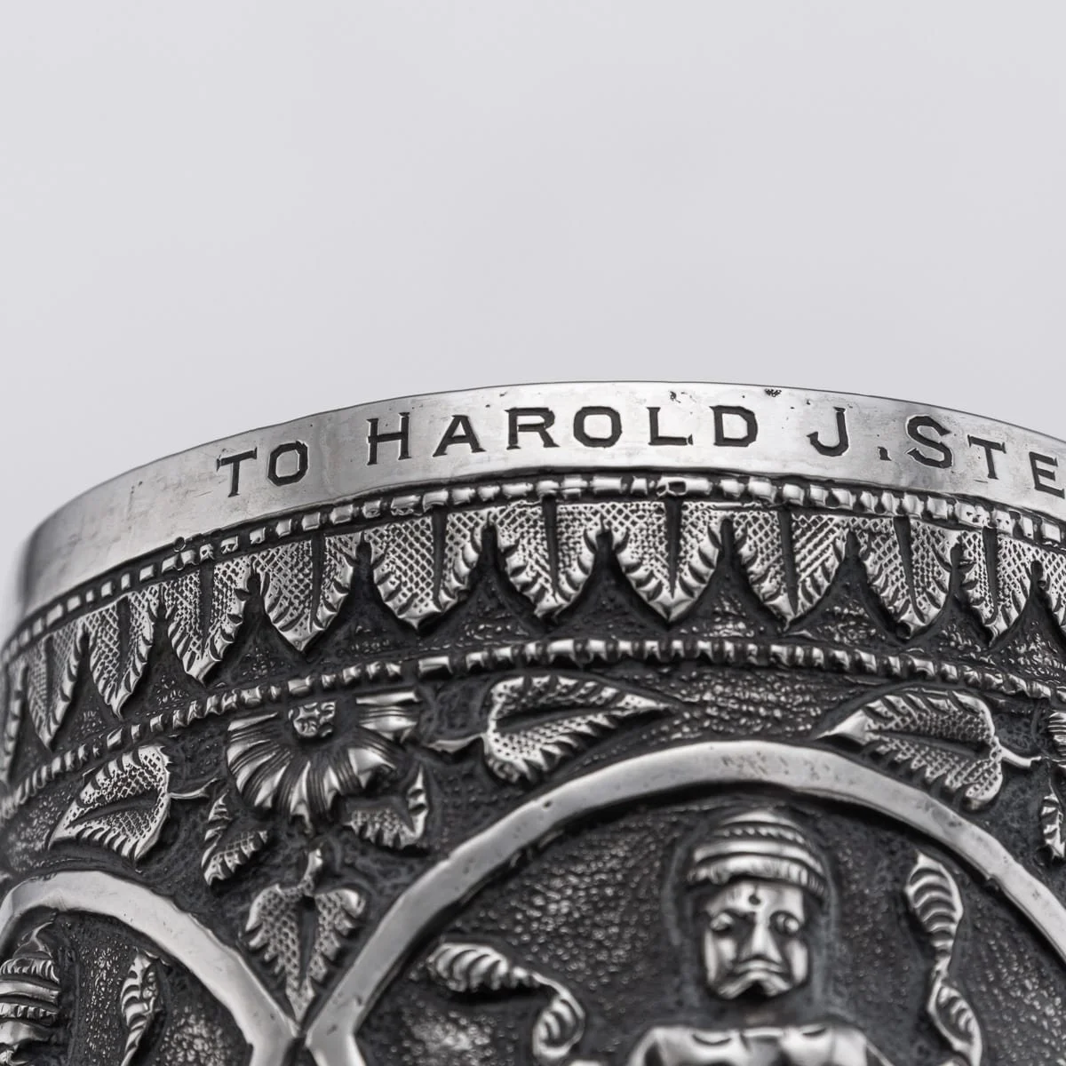 PUSHKINS.COM - A00122 - ANTIQUE 19thC INDIAN SOLID SILVER PAIR OF MUGS, MADRAS c.1890 - 21.jpg