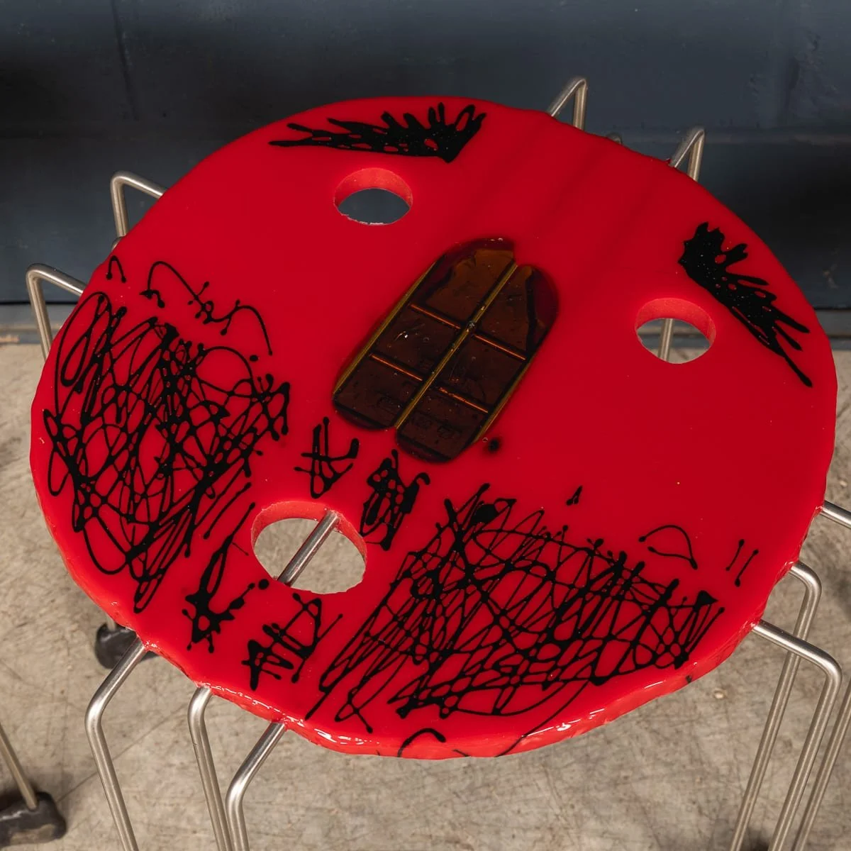 PUSHKINS.COM - B11861 - ITALIAN SET OF 3 'FISH DESIGN' TABLES FROM THE TRIPLE PLAY SERIES, GAETANO PESCE - 07.jpg