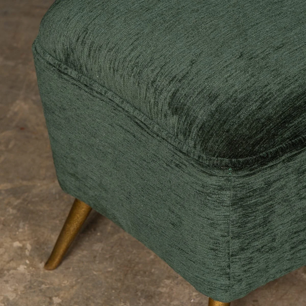 PUSHKINS.COM - D11774 - VINTAGE 20thC ITALIAN PAIR OF GREEN FABRIC ARMCHAIRS WITH OTTOMANS c.1950 - 29.jpg