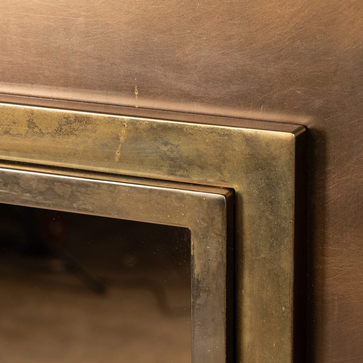 PUSHKINS.COM - Z12124 - VINTAGE 20thC BRASS & BRONZED SQUARE MIRROR BY BELGO CHROM, BELGIUM - 15.jpg