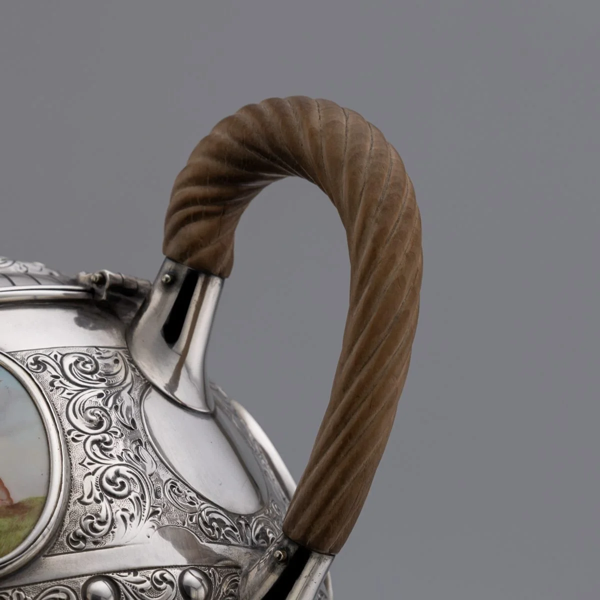 PUSHKINS.COM - J11737 - ANTIQUE 19thC VICTORIAN SOLID SILVER THREE PIECE TEA SET, CHARLES EDWARDS c.1885 - 10.jpg