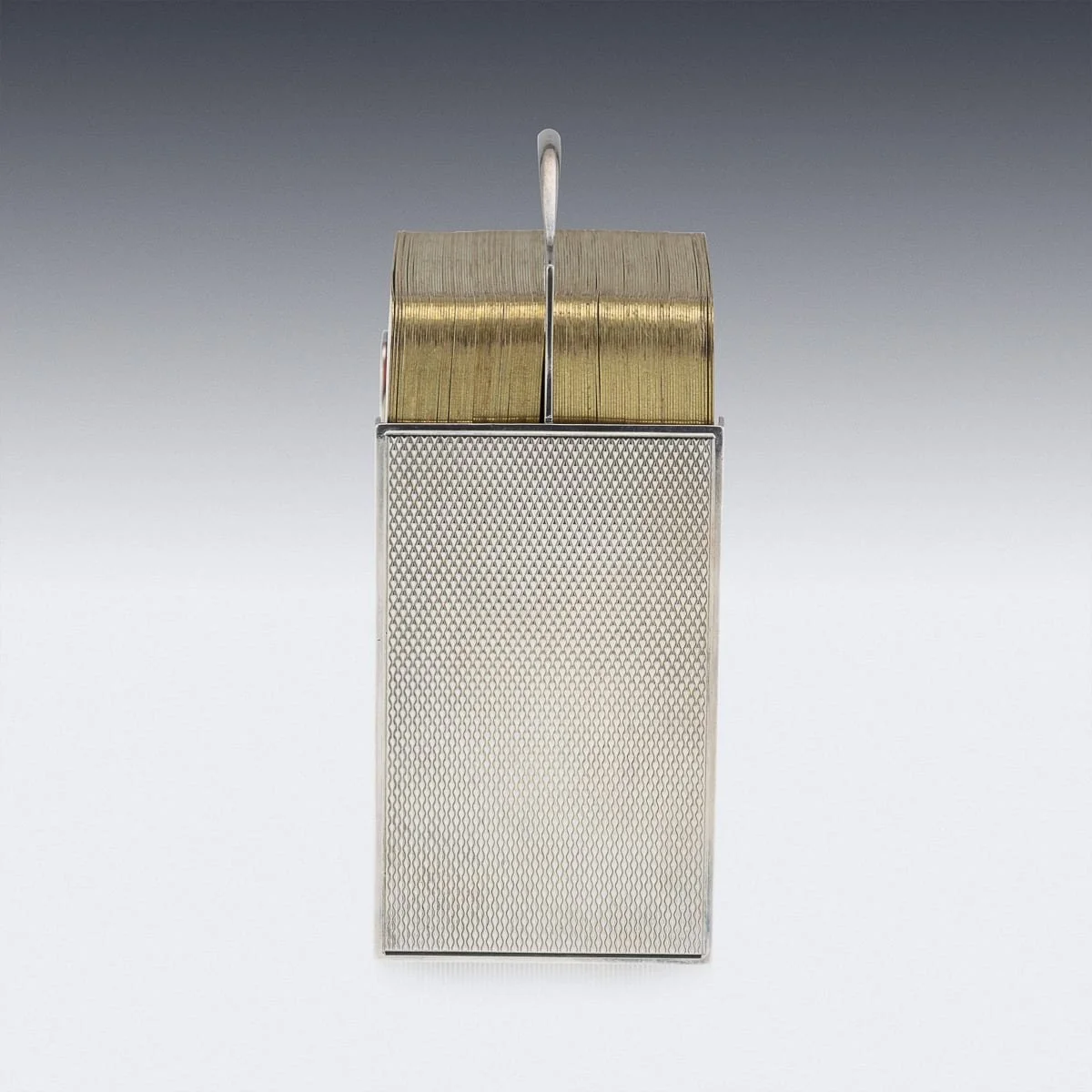 PUSHKINS.COM - J12213 - VINTAGE 20thC FRENCH HERMÈS SOLID SILVER PLAYING CARDS TABLE SET - 05.jpg