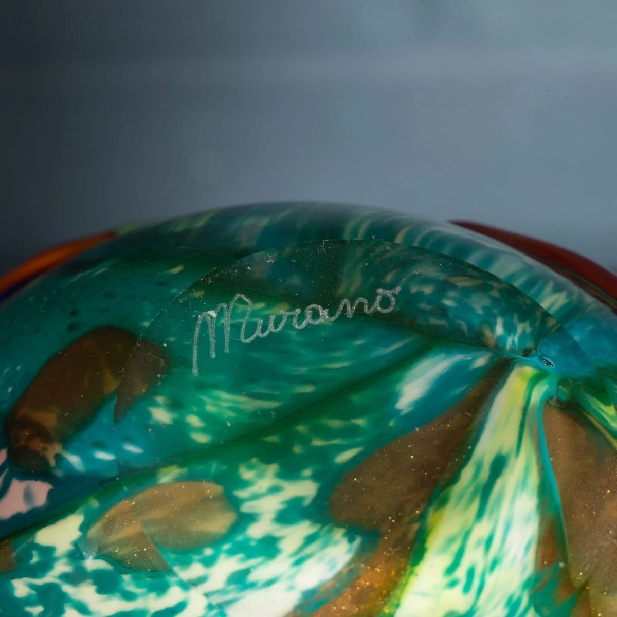 PUSHKINS.COM - B12245 - VINTAGE 20thC ITALIAN HAND BLOWN MILLEFIORI GLASS VASE, MADE IN MURANO - 13.jpg