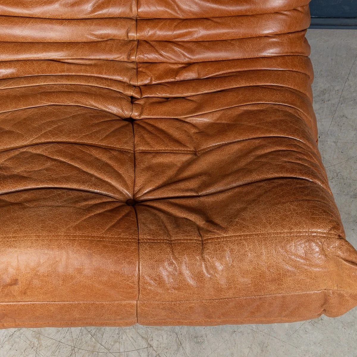 PUSHKIN'S - 21stC BROWN LEATHER %22TOGO%22 THREE SEATER SOFA BY MICHEL DUCAROY FOR LIGNE ROSET - 12.jpg