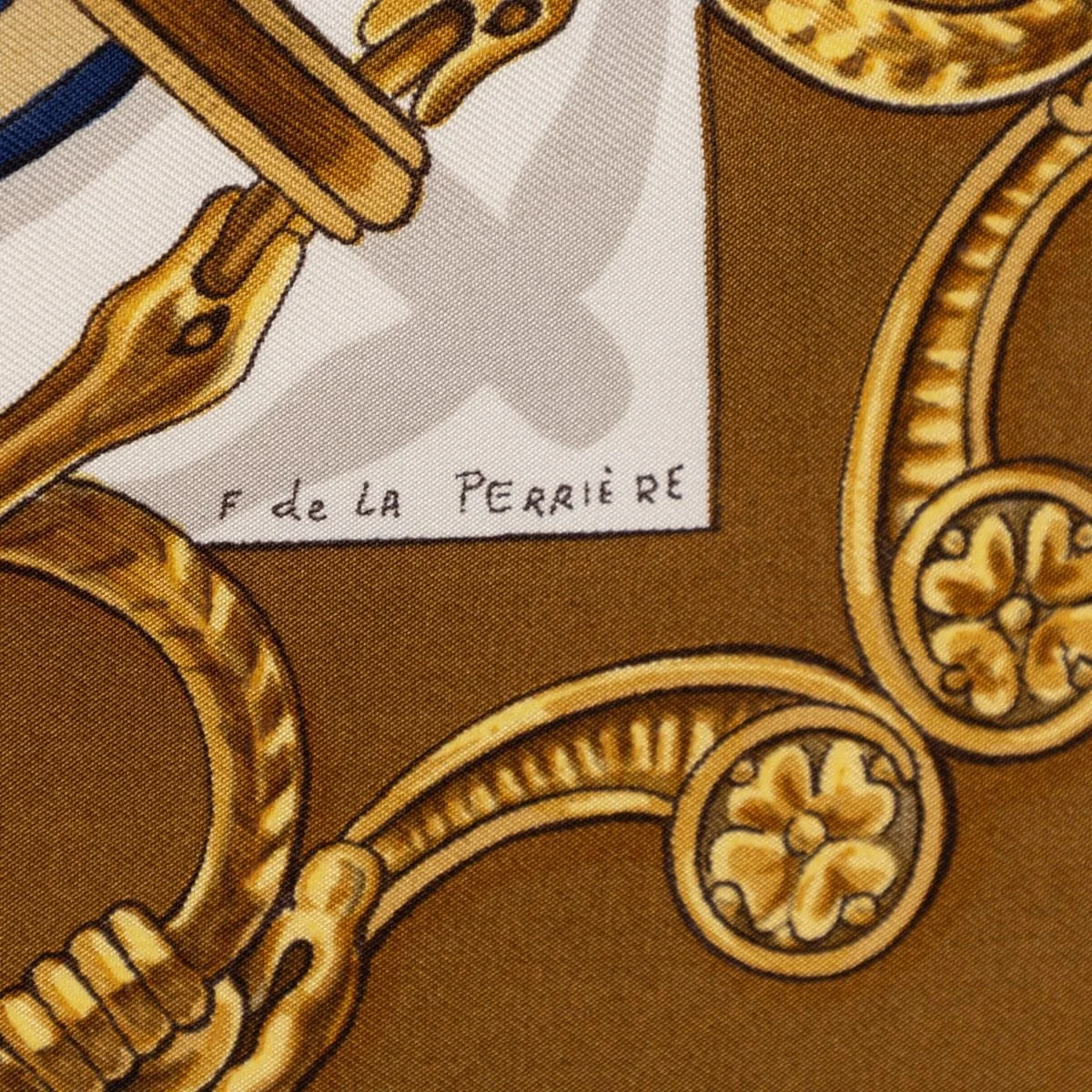 PUSHKINS.COM - B12225 - 20thC SILK HERMÈS "BRIDE DE COUR" SCARF BY FRANÇOISE DE LA PERRIÈRE, BOXED - 12.jpg