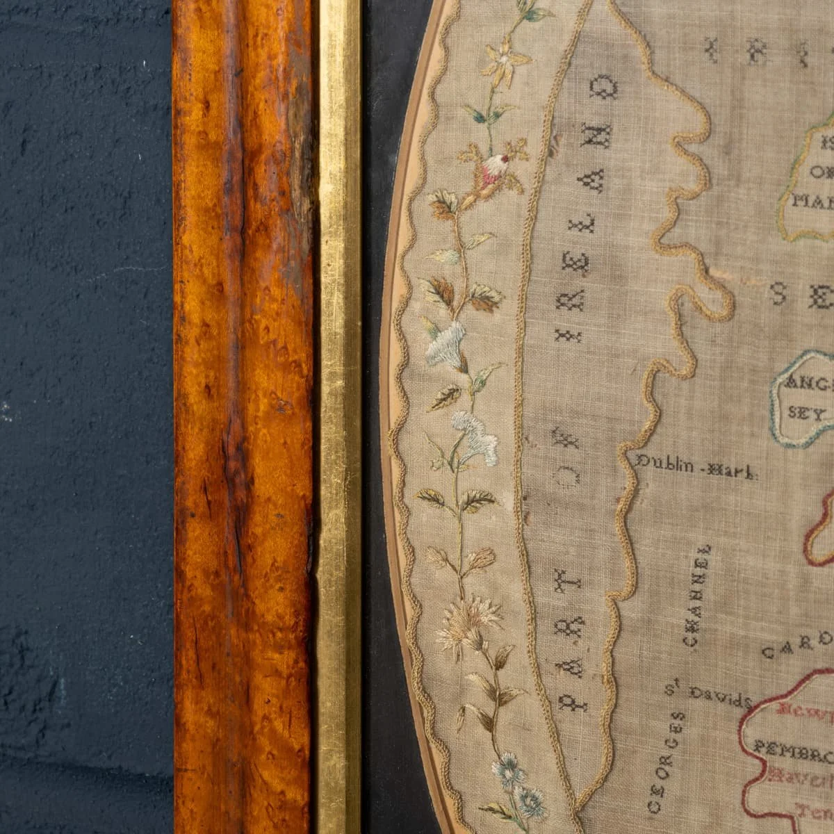 PUSHKINS.COM - B12336 - 18thC GEORGIAN SILKWORK MAP OF ENGLAND & WALES, WORKED BY ANN PERRY c.1796 - 19.jpg