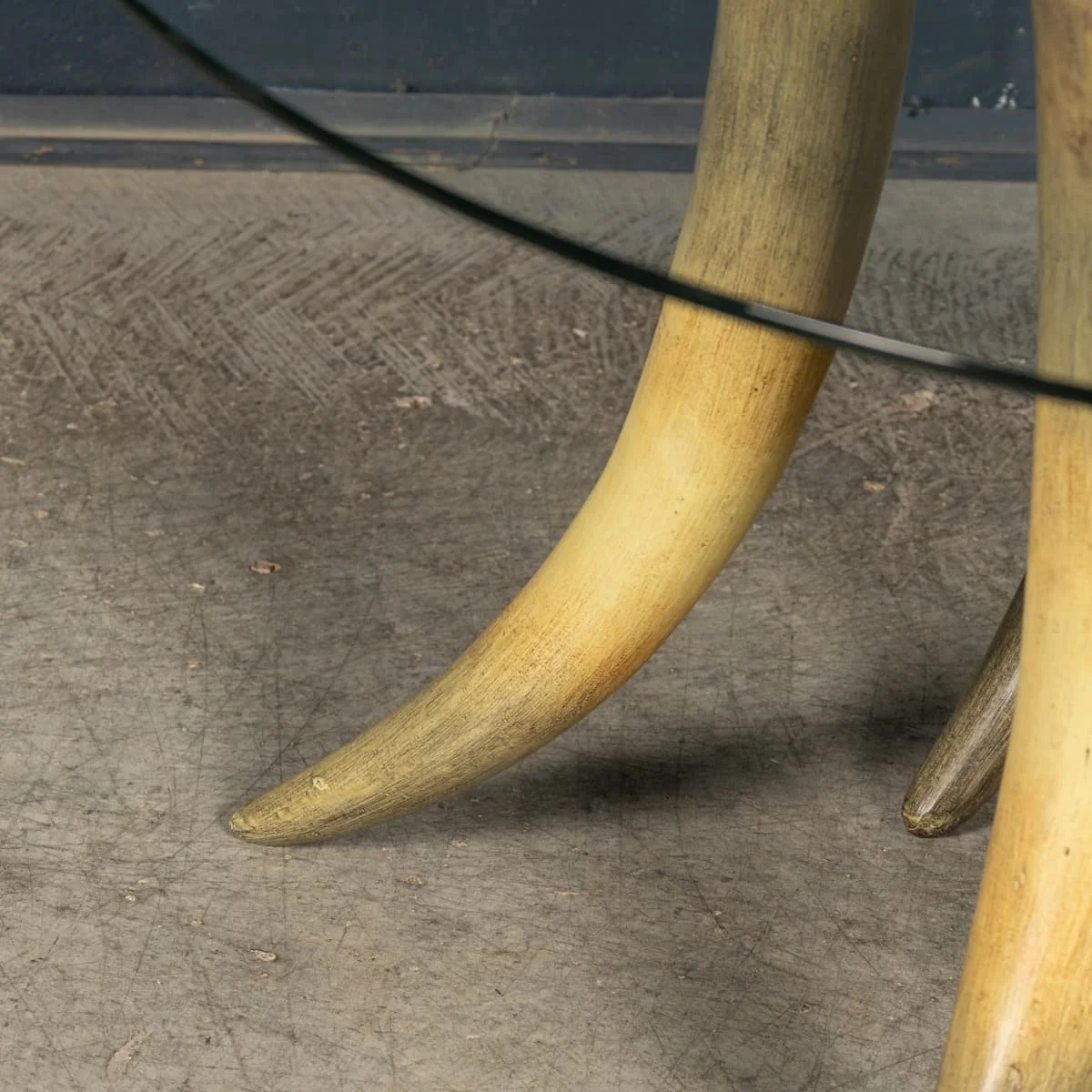 PUSHKINS.COM - B12373 - VINTAGE 20thC SPANISH FAUX TUSK DINING TABLE IN THE MANNER OF VALENTI c.1970 - 12.jpg