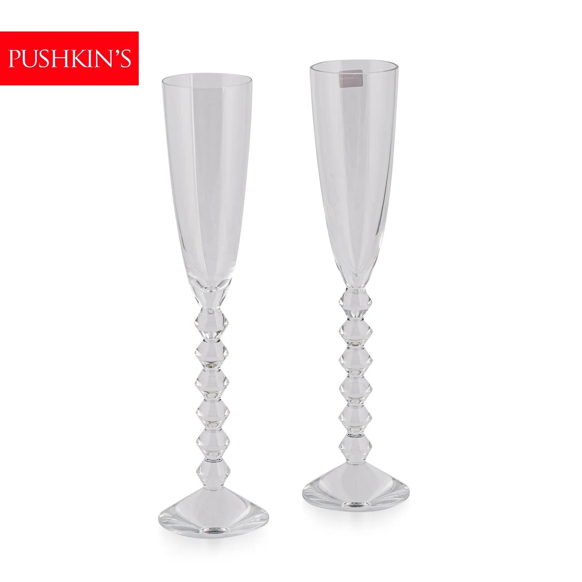 PUSHKINS.COM - C11745 - FRENCH PAIR OF CRYSTAL CHAMPAGNE FLUTES BY BACCARAT - 2.jpg