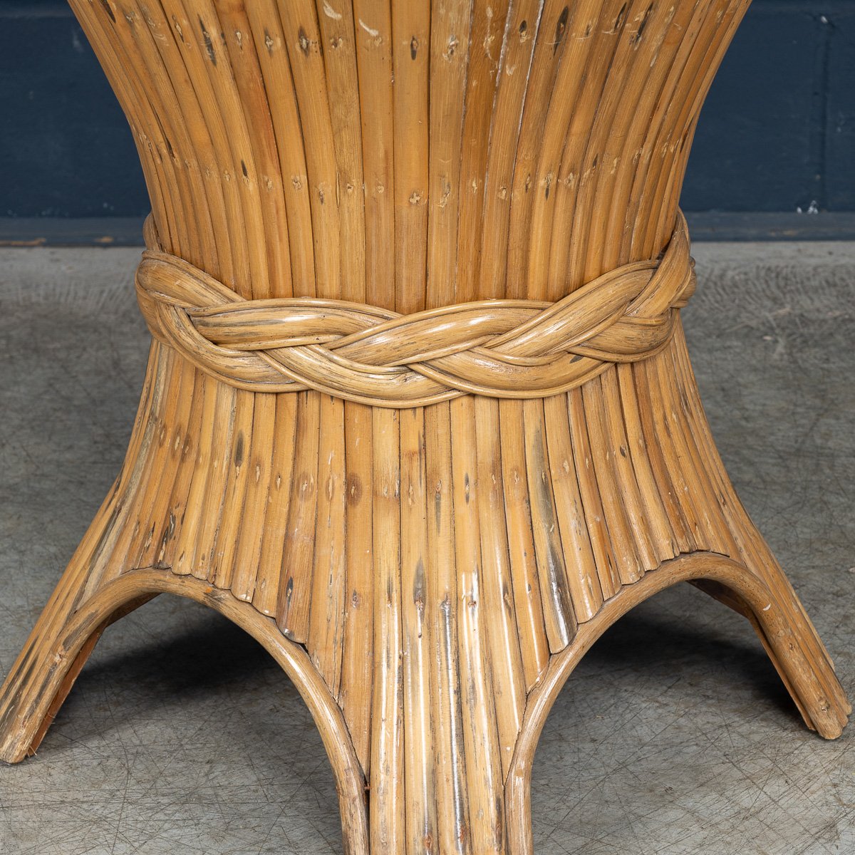 PUSHKINS.COM - B11414 - STYLISH 20thC %22SHEAF OF WHEAT%22 DINING TABLE BY MCGUIRE c.1970 - 08.jpg