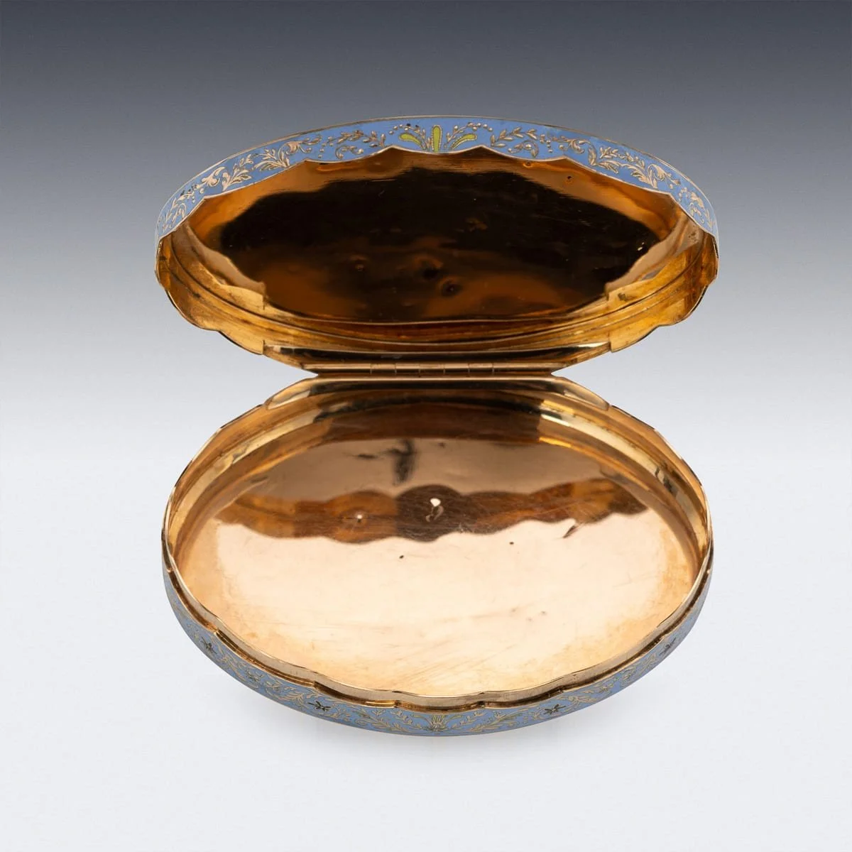 PUSHKINS.COM - A00026 - ANTIQUE 19thC SWISS 18k SOLID GOLD & ENAMEL SNUFF BOX, GENEVA c.1830 - 12.jpg