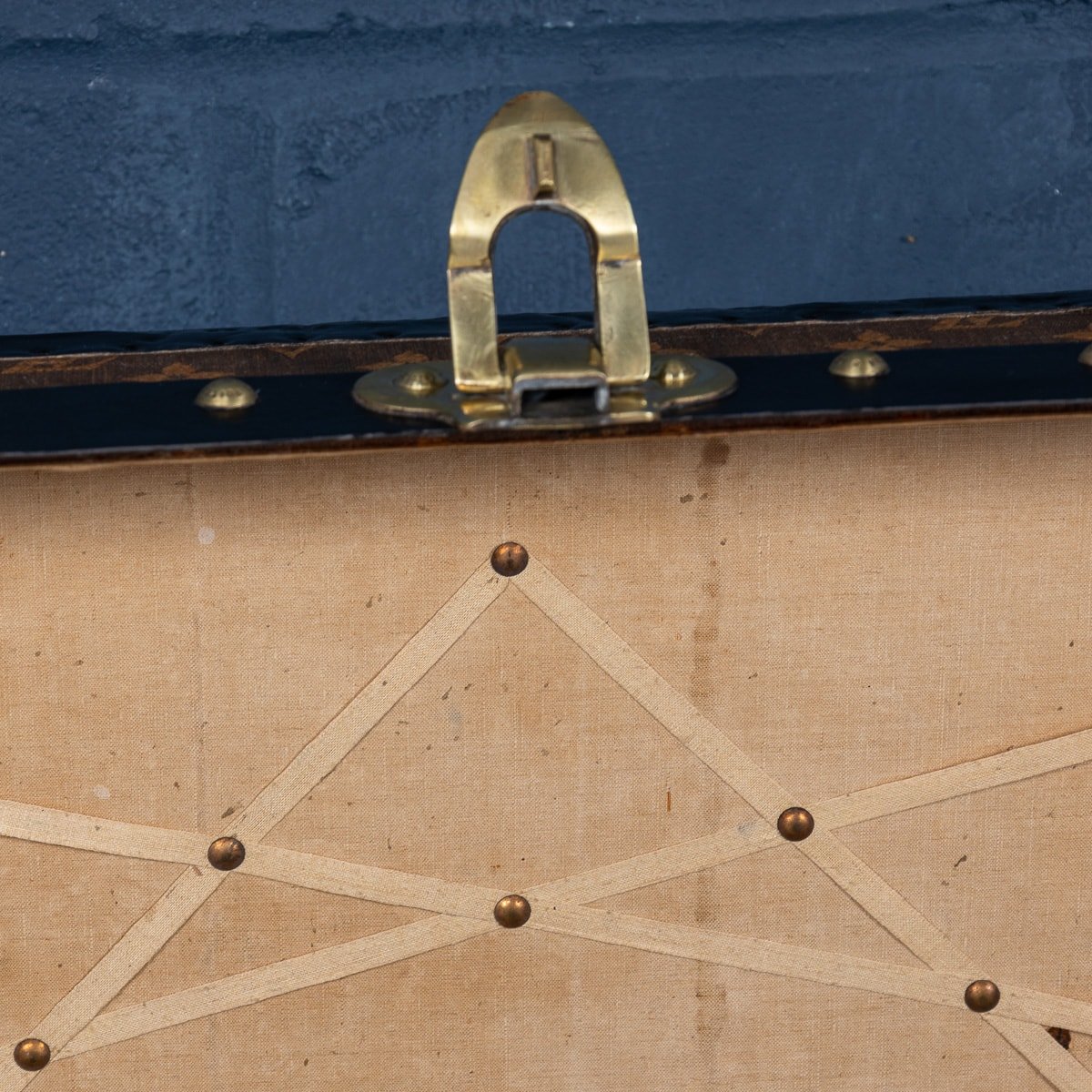 PUSHKIN'S - ANTIQUE 20thC LOUIS VUITTON TRUNK IN WOVEN CANVAS, FRANCE c.1900 2 - 15.jpg