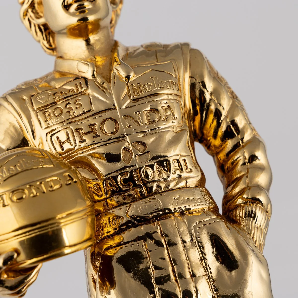 PUSHKINS.COM - C11908 - 21stC AYRTON SENNA 24K GOLD PLATED SOLID SILVER F1 TROPHY STATUE c.2014 - 26.jpg