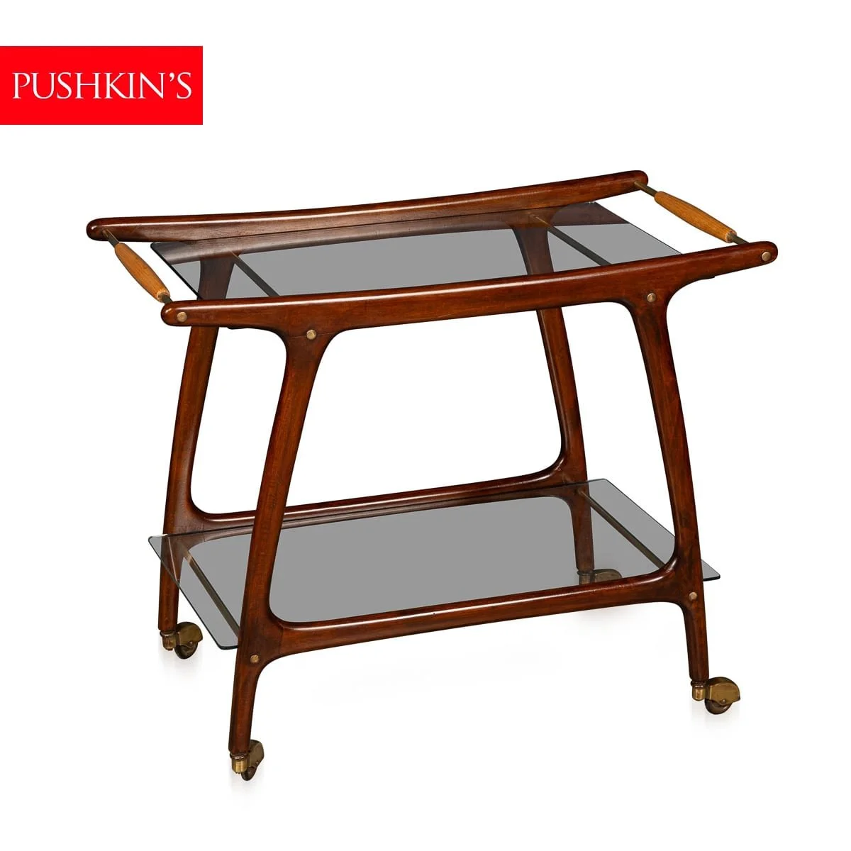 PUSHKINS.COM - B11863 - VINTAGE 20thC ITALIAN DRINKS TROLLEY IN THE MANNER OF CESARE LACCA c.1950 - 02.jpg