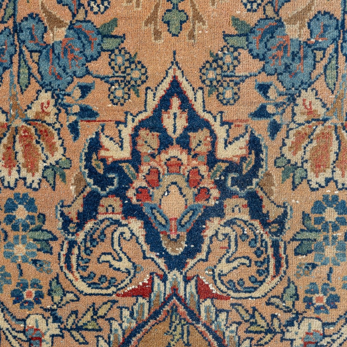PUSHKIN'S - ANTIQUE 20thC RARE HANDMADE PERSIAN KASHAN RUG c.1900 - 4.jpg