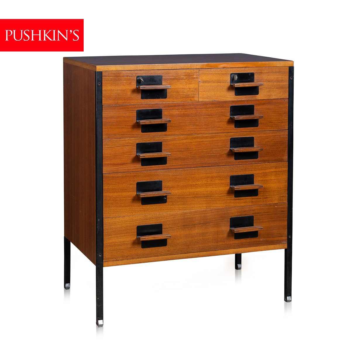 PUSHKINS.COM - D11122 - VINTAGE 20thC ITALIAN CHEST OF DRAWERS BY ICO PARISI FOR MIM ROMA c.1950 - 02.jpg