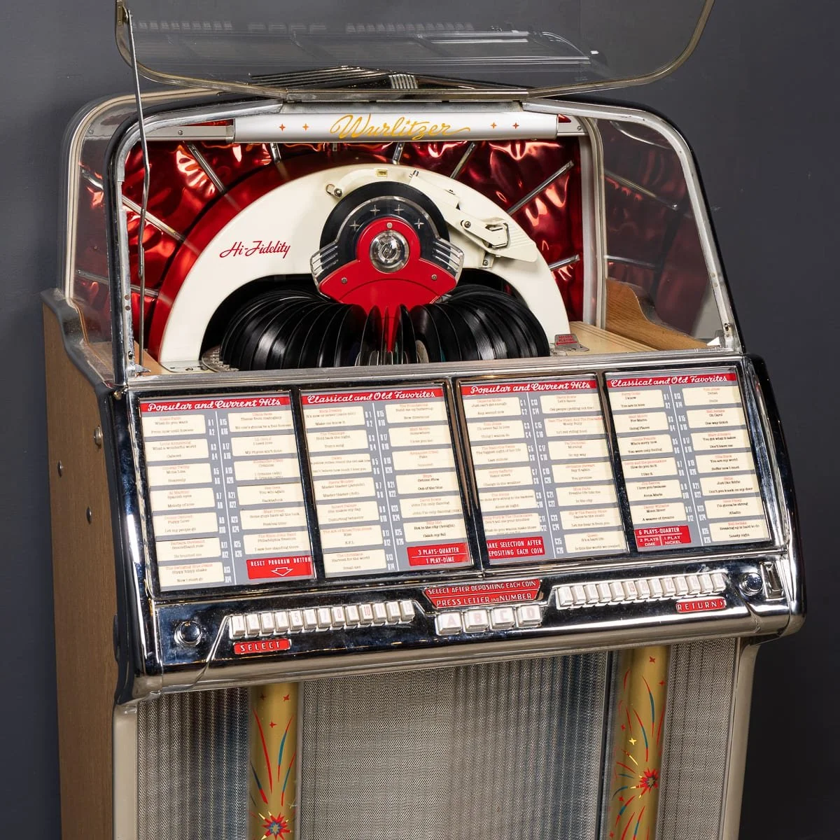 PUSHKINS.COM - D11755 - VINTAGE 20thC AMERICAN WURLITZER 1800 JUKEBOX c.1955 - 08.jpg