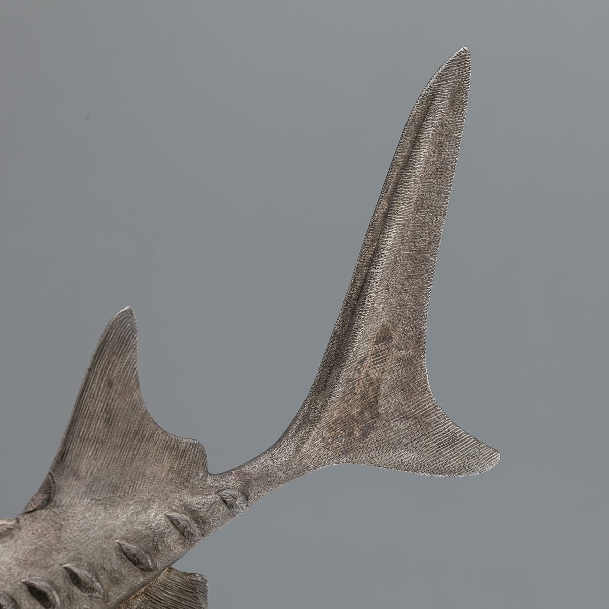 PUSHKINS.COM - A00190 - 20thC ELIZABETH II SOLID SILVER STURGEON-FORM CAVIAR SERVER, ASPREY & CO c.1965 - 17.jpg