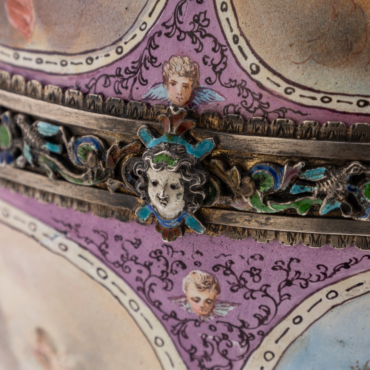 PUSHKIN'S - ANTIQUE 19thC AUSTRIAN SOLID SILVER-GILT & ENAMEL VASE, HERMANN BOHM c.1880 - 31.jpg