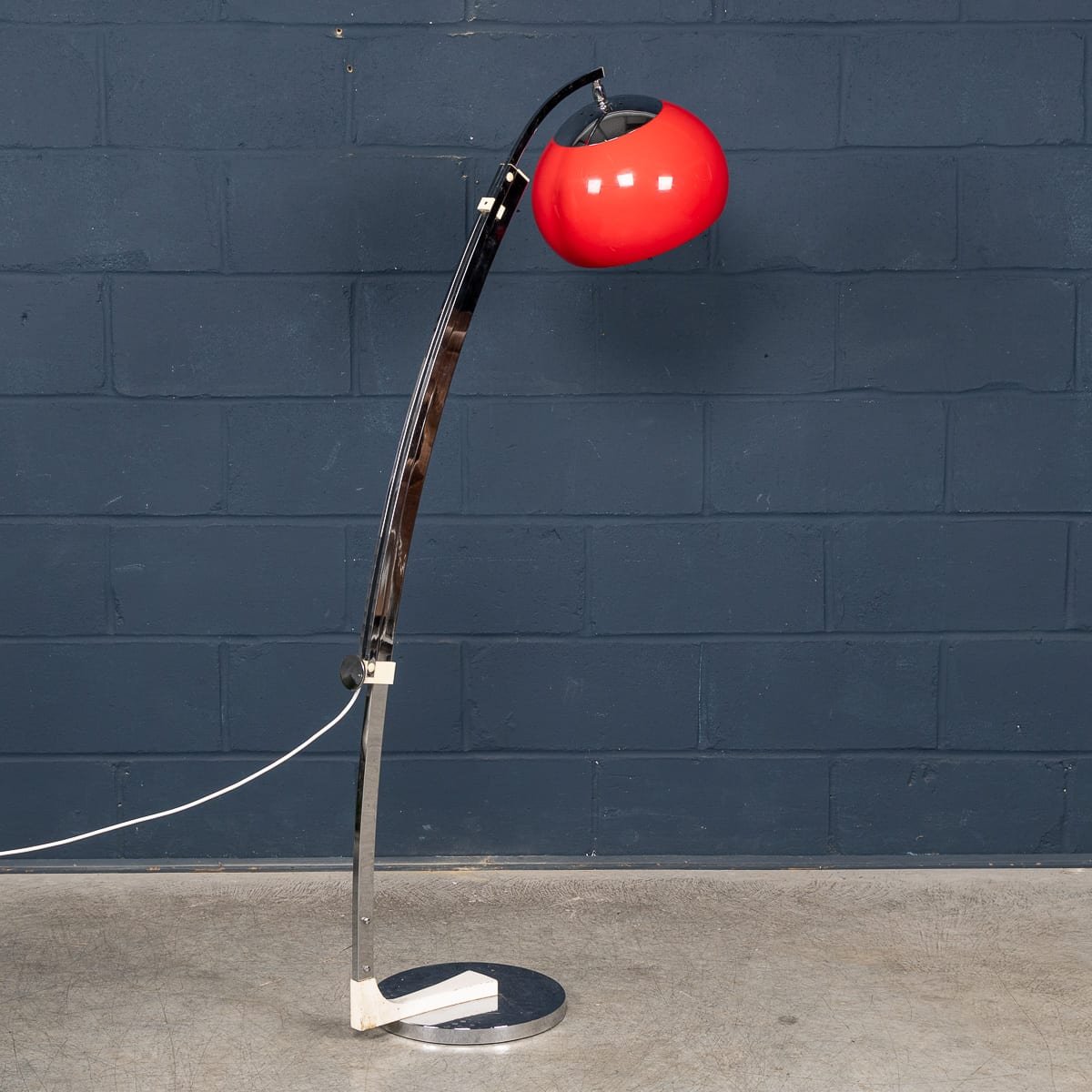 PUSHKINS.COM - B12011 - VINTAGE 20thC ITALIAN CHROME ARC FLOOR LAMP BY HARVEY GUZZINI c.1970 - 07.jpg