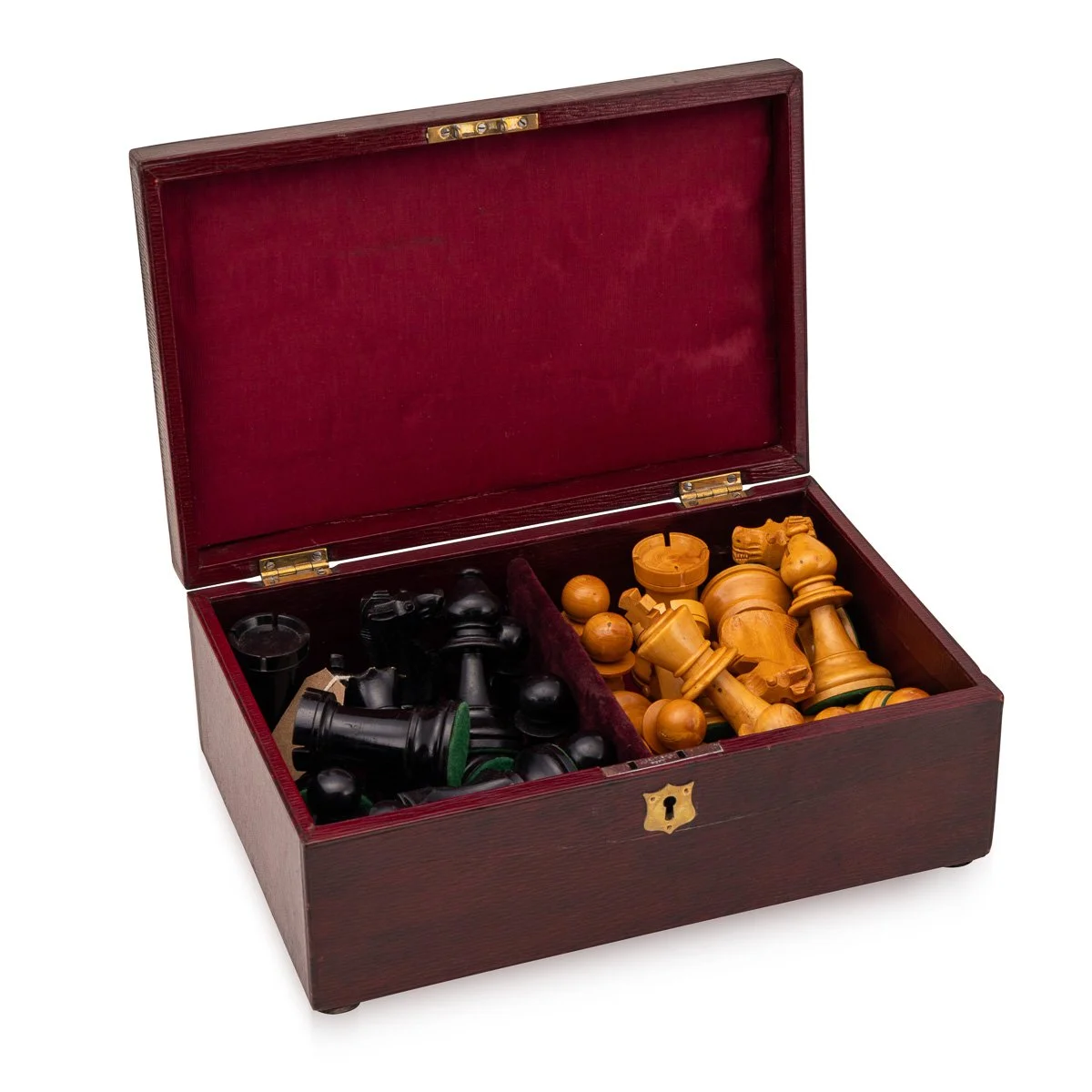 PUSHKINS.COM - Z12167 - ANTIQUE 20thC ENGLISH STAUNTON CASED CHESS SET c.1950 - 04.jpg