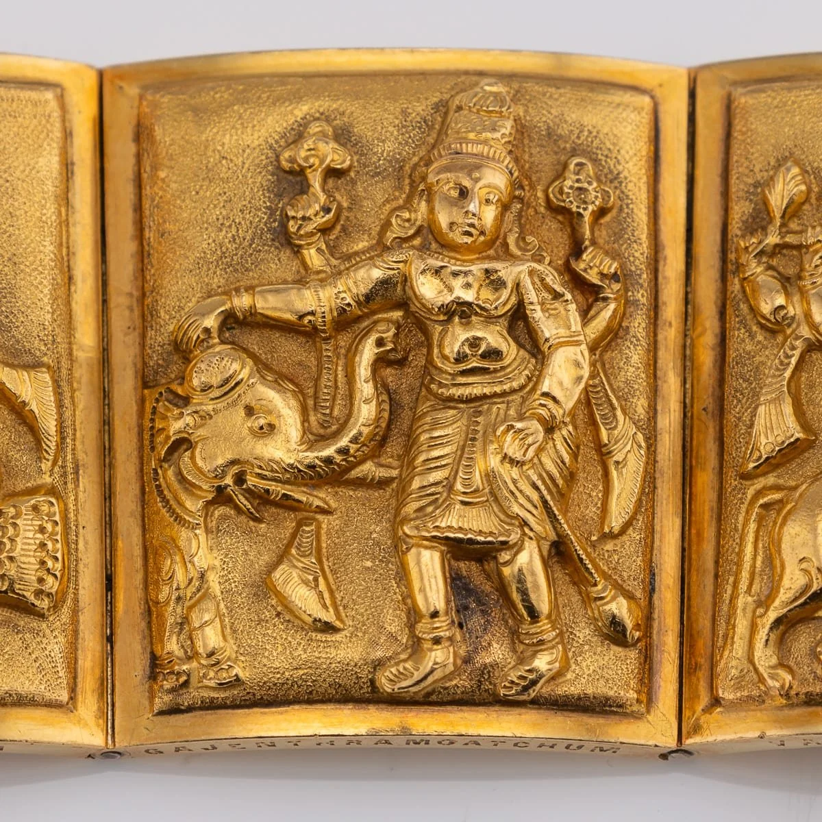 PUSHKINS.COM - A00131 - ANTIQUE 19thC INDIAN SOLID 22K GOLD BRACELET, P ORR & SONS, MADRAS c.1880 - 12.jpg