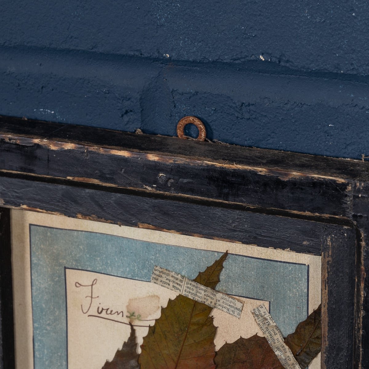 PUSHKINS.COM - 20thC ITALIAN LARGE OAK FRAME CONTAINING PRESSED FLOWERS & HERBS - 15.jpg