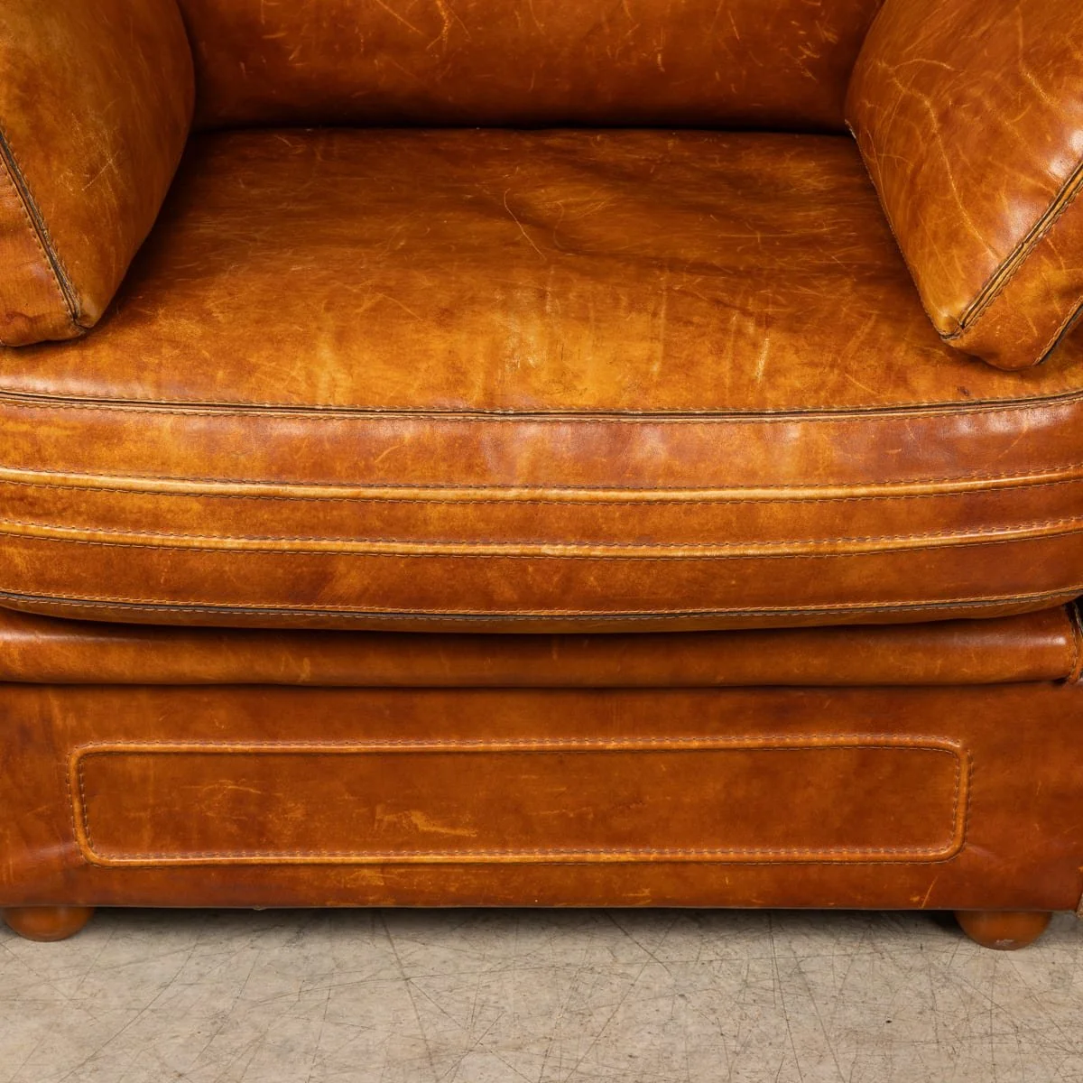 PUSHKINS.COM - B11839 - VINTAGE 20thC FRENCH PAIR OF LEATHER ARMCHAIRS IN THE MANNER OF ROCHE BOBOIS - 20.jpg