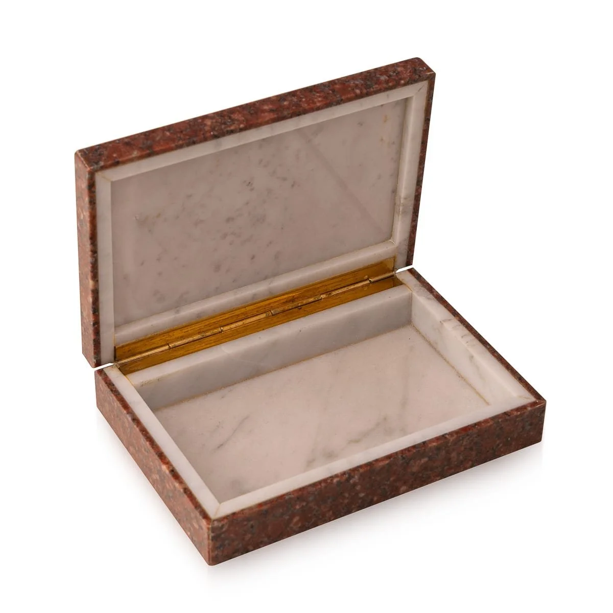 PUSHKINS.COM - D11889 - VINTAGE 20thC ITALIAN RED FIRE GRANITE BOX - 07.jpg