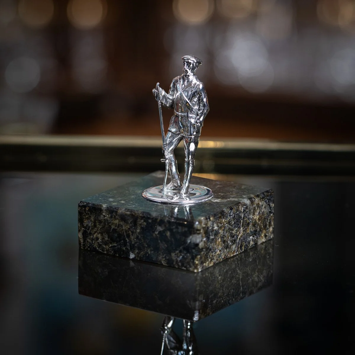 PUSHKINS.COM - J12496 - ANTIQUE 20thC ENGLISH SOLID SILVER FISHERMAN STATUE ON GRANITE BASE c.1902 -  03.jpg
