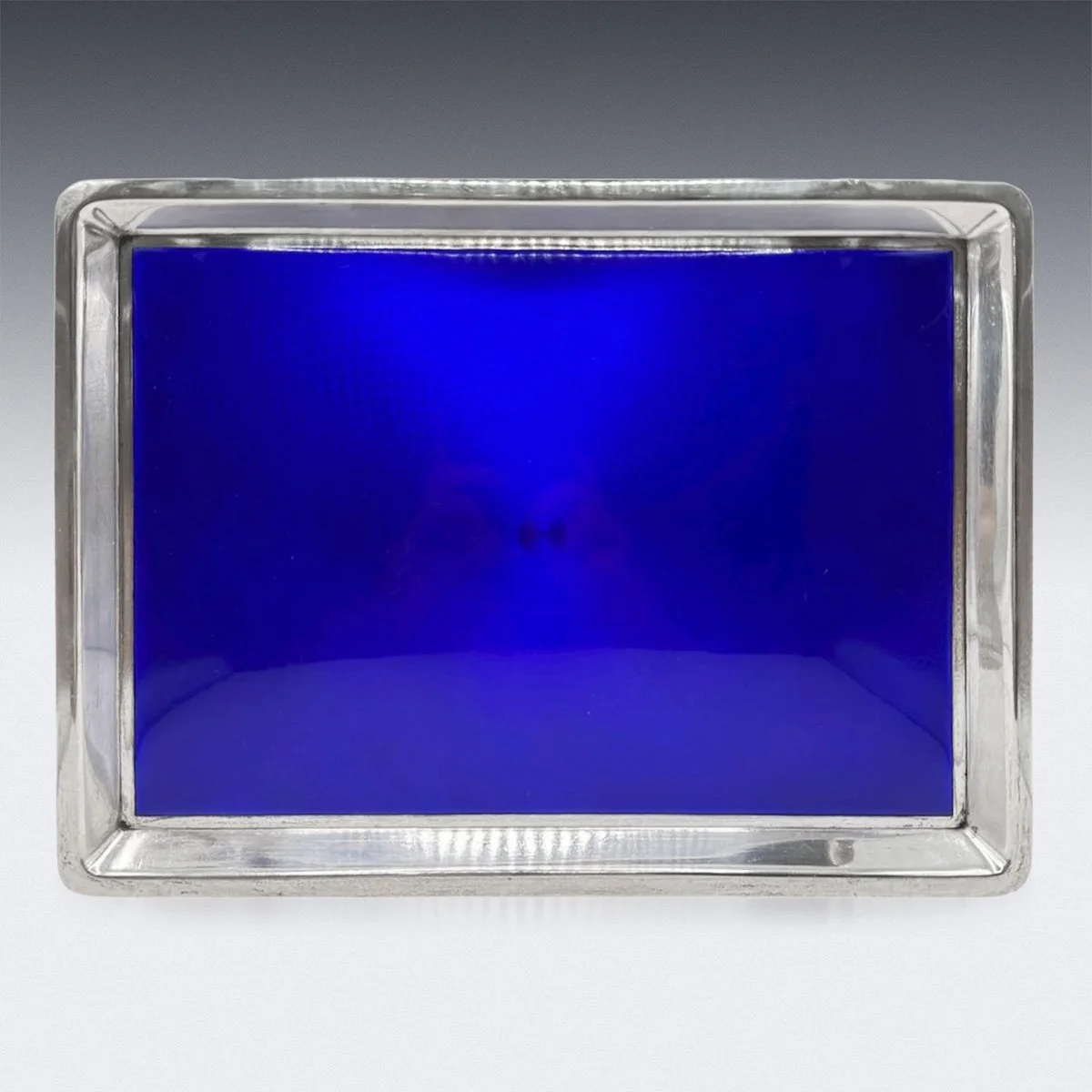 PUSHKINS.COM - T12394 - ANTIQUE 20thC ENGLISH SOLID SILVER & GUILLOCHÉ ENAMEL TRAY, LONDON c.1926 - 3.jpg