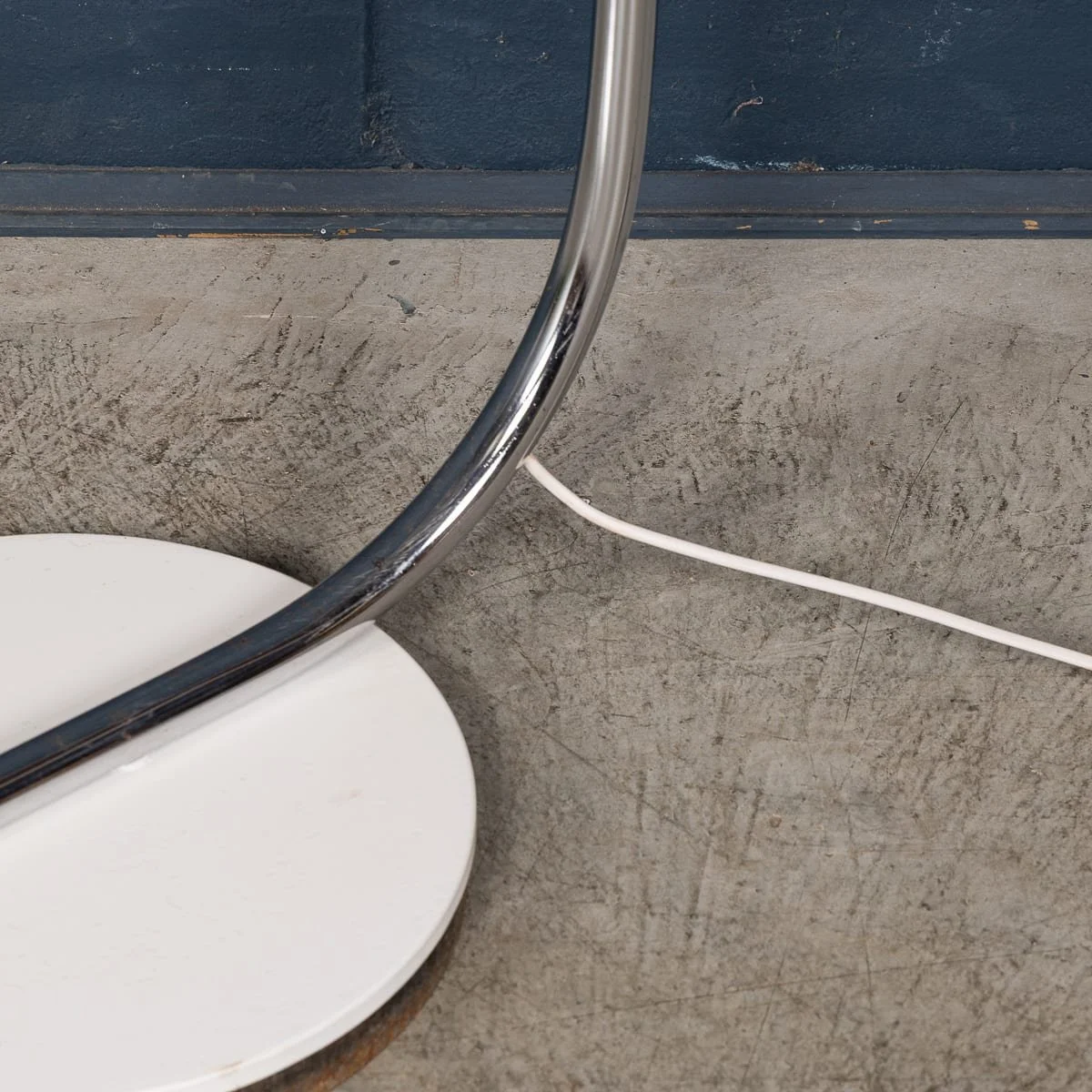 PUSHKINS.COM - B12012 - VINTAGE 20thC ITALIAN CHROME ARC FLOOR LAMP WITH OPALINE SHADE c.1970 - 24.jpg