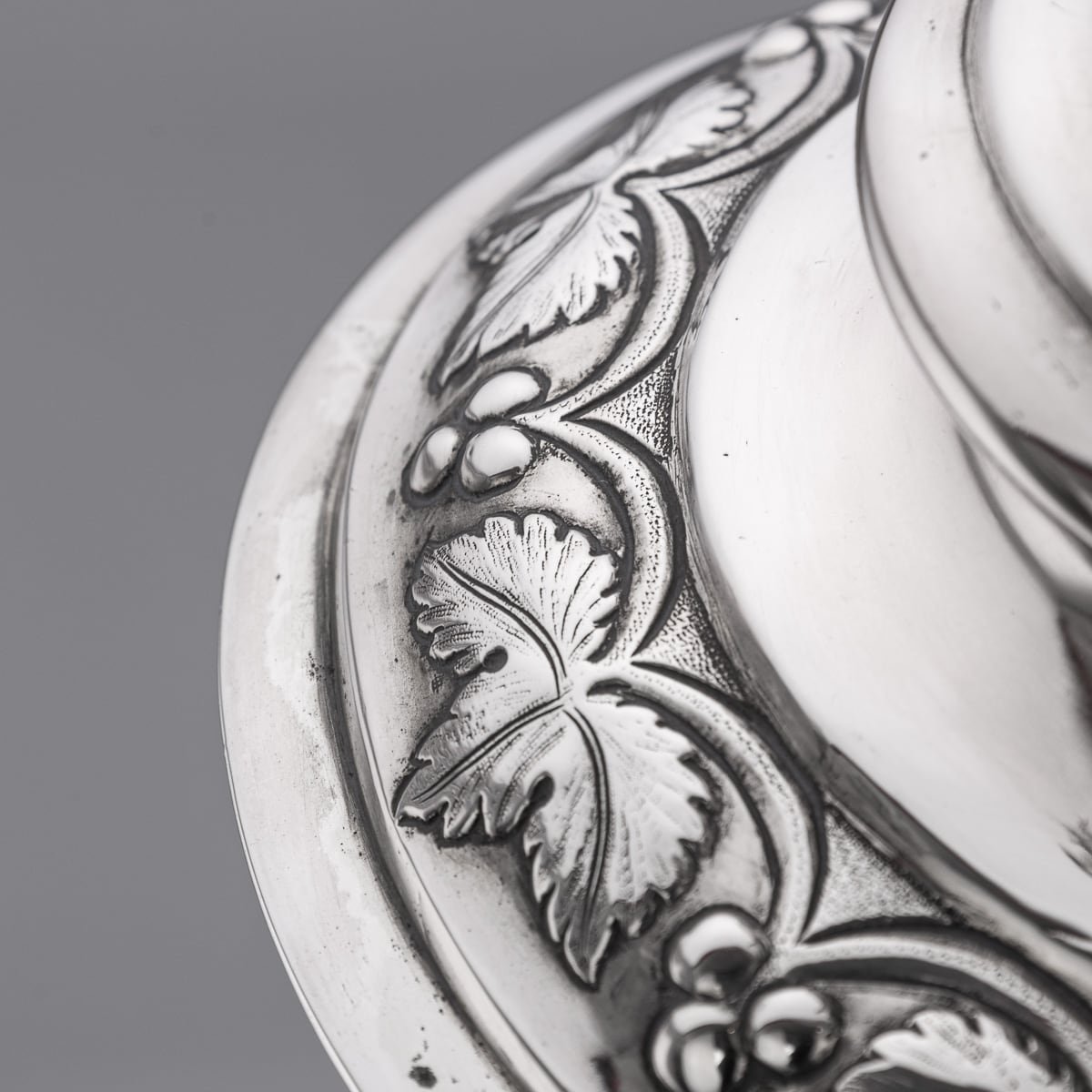 PUSHKINS.COM - ANTIQUE 19thC INDIAN COLONIAL SOLID SILVER TROPHY CUP & COVER c.1860 - 1202.jpg