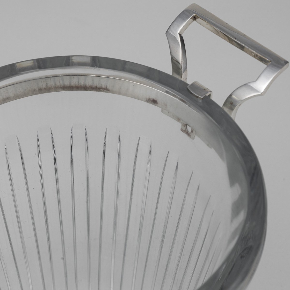 PUSHKINS.COM - D11363 - STUNNING 20thC FRENCH SILVER PLATED & BACCARAT GLASS WINE COOLER c.1960 - 08.jpg
