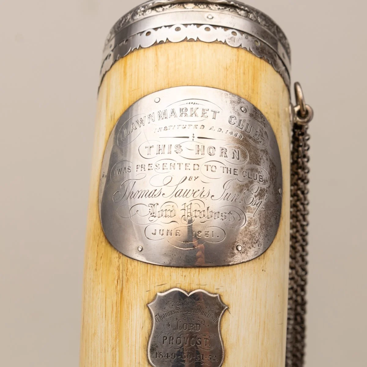 PUSHKINS.COM - Z12471 - ANTIQUE 19thC SCOTTISH SILVER MOUNTED HORN TABLE SNUFF MULL & JARS c.1850 - 06.jpg