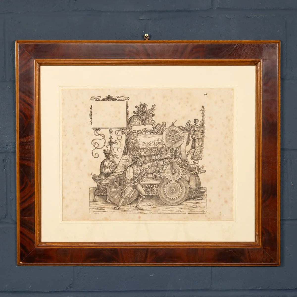 PUSHKINS.COM - B12372d - ANTIQUE 19thC GERMAN SET OF THREE FRAMED WOODCUTS FROM "TRIUMPHS OF MAXIMILIAN" - 05.jpg
