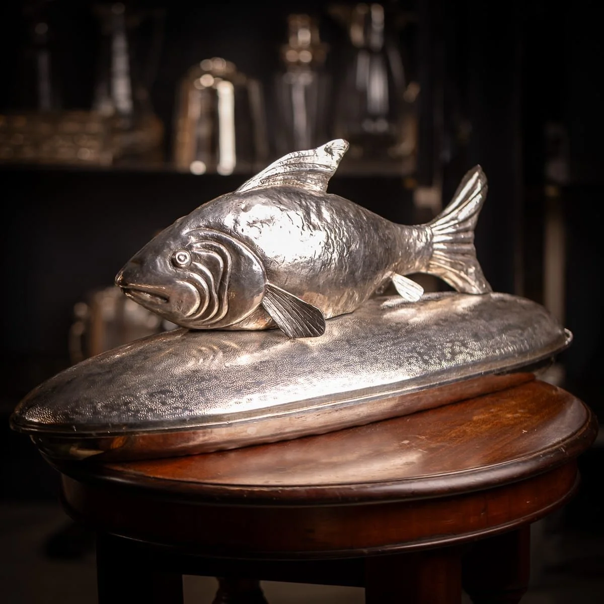 PUSHKINS.COM - D11980 - 20thC ITALIAN SILVER PLATED SERVING PLATTER BY FRANCO LAPINI, FLORENCE c.1970 - 14.jpg