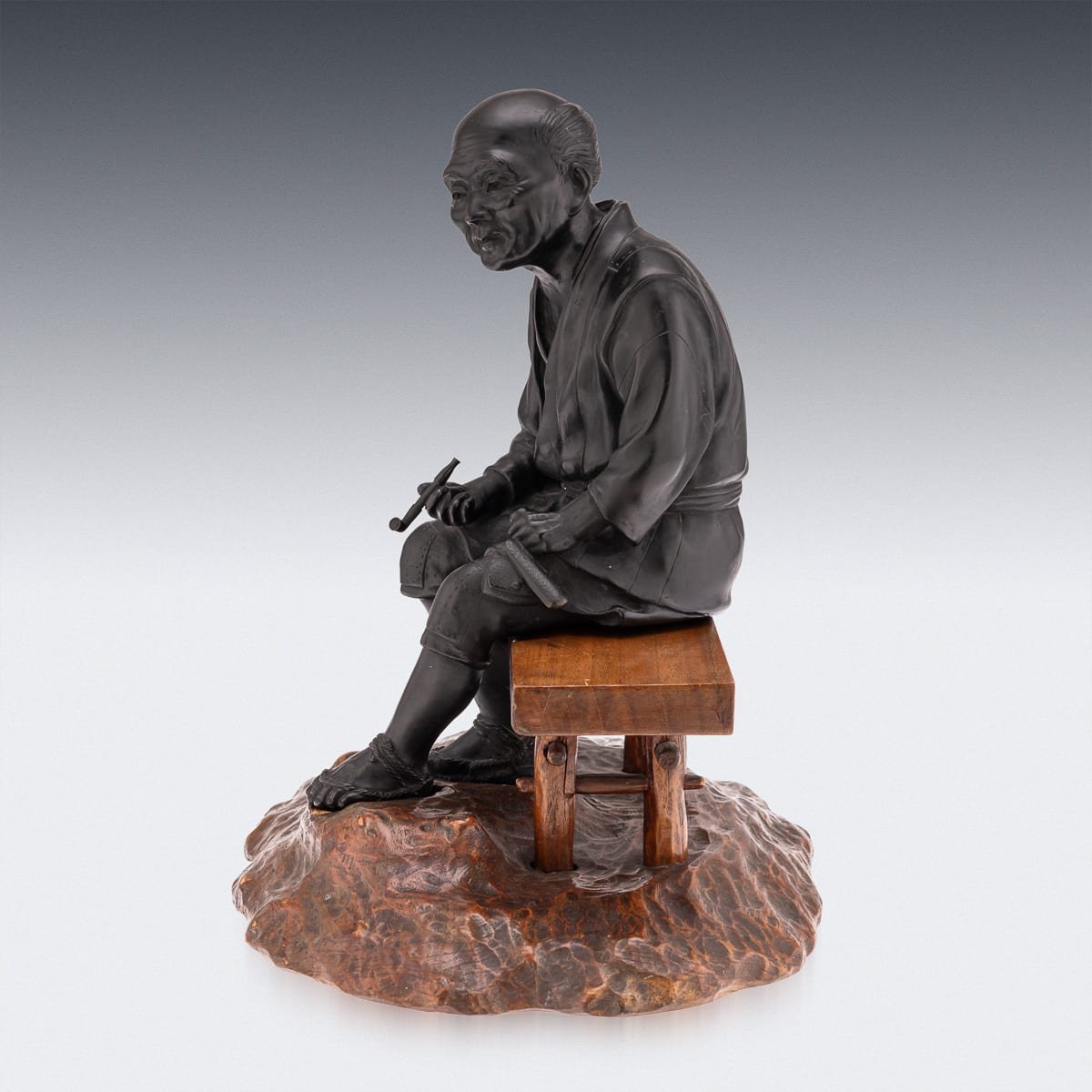 PUSHKINS.COM - G11938 - ANTIQUE 19thC JAPANESE MEIJI PERIOD TAKAAKIA BRONZE OKIMONO - 06.jpg