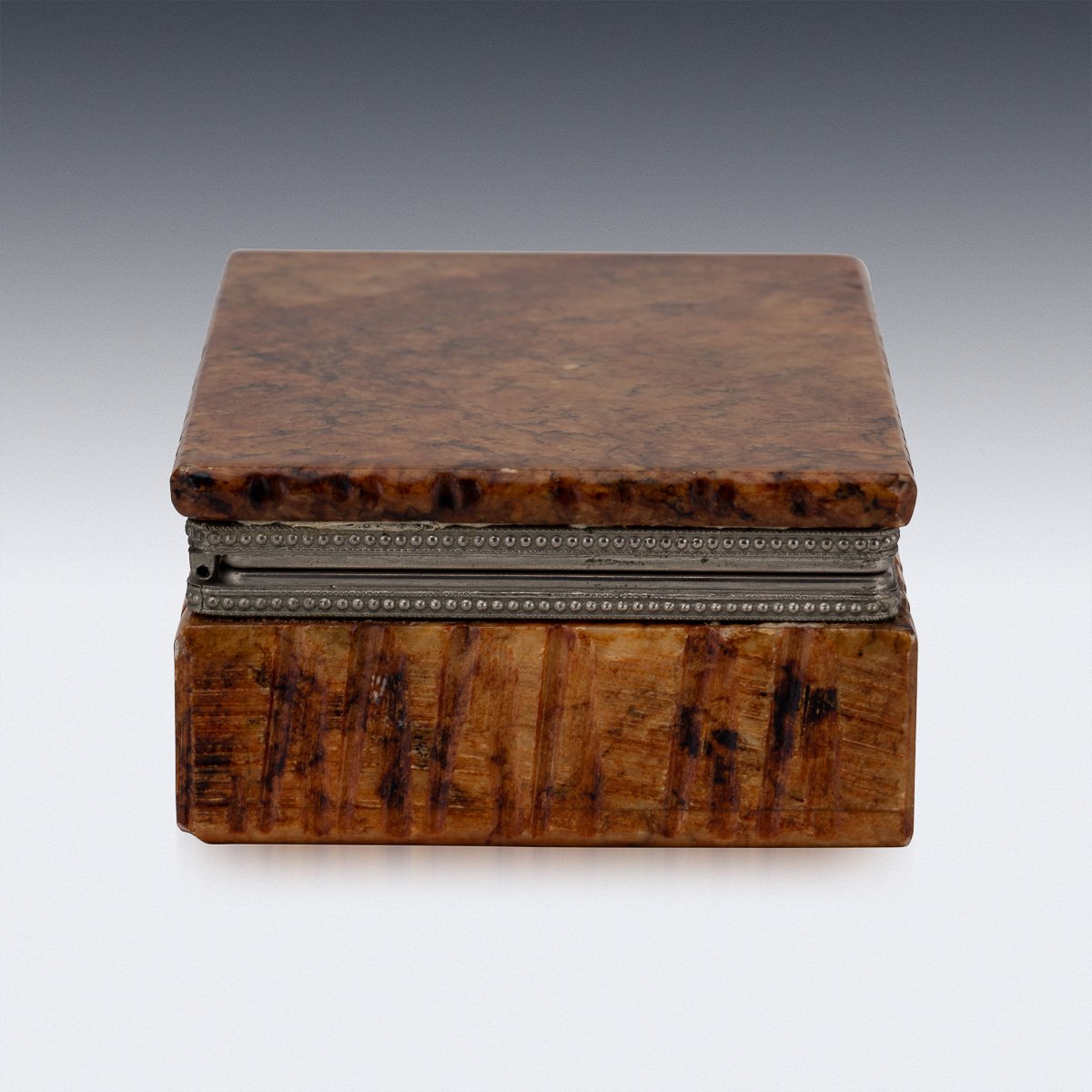 PUSHKINS.COM - D11348 - VINTAGE 20thC ITALIAN ROSSO VERONA MARBLE CIGARETTE BOX c.1960 - 07.jpg
