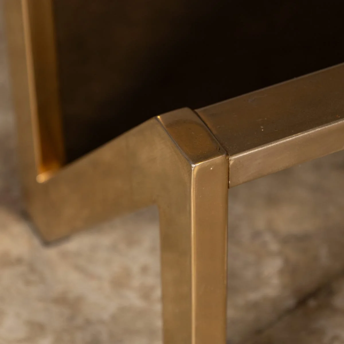 PUSHKINS.COM - Z12414 - VINTAGE 20thC BRASS, CHROME & GLASS "N" TABLE BY BELGO CHROM, BELGIUM c.1970 - 13.jpg