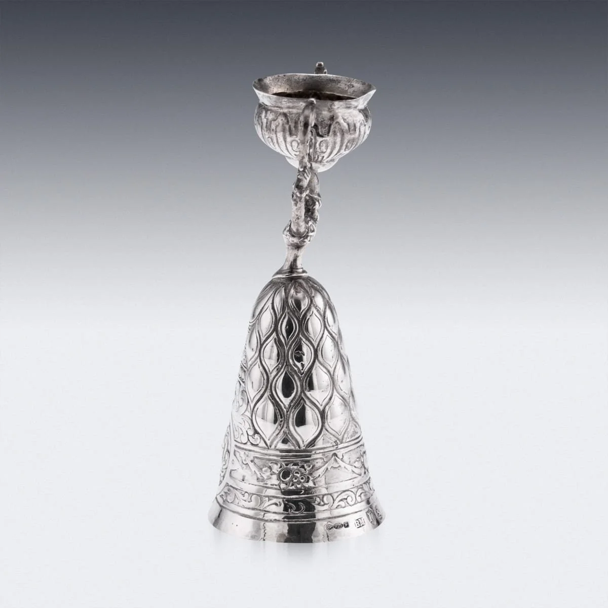 PUSHKINS.COM - B12238d - ANTIQUE 20thC DUTCH SOLID SILVER WEDDING WAGER CUP c.1900 - 04.jpg