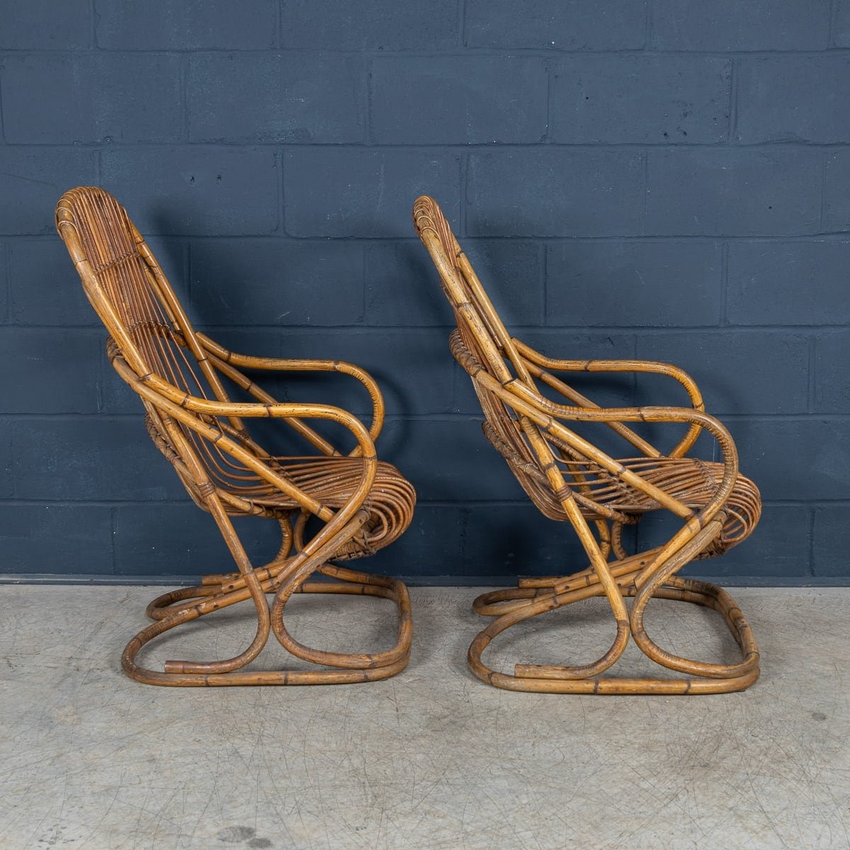 PUSHKINS.COM - B11239 - 20thC ITALIAN PAIR OF WICKER ARMCHAIRS BY TITO AGNOLI c.1960 - 06.jpg