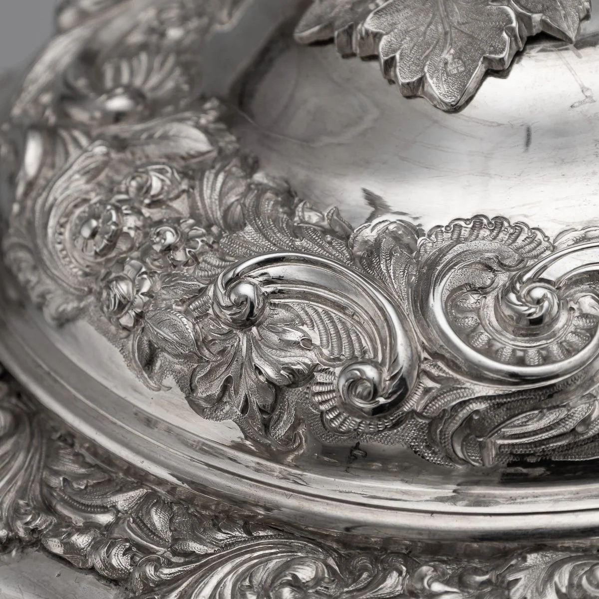 PUSHKINS.COM - A00124 - ANTIQUE 19thC WILLIAM IV SOLID SILVER HOT WATER KETTLE : SAMOVAR, LONDON c.1837 - 17.jpg