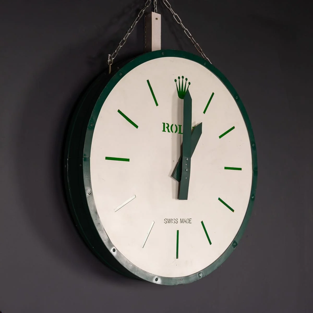 PUSHKINS.COM - Z12397 - VINTAGE 20thC MONUMENTAL SWISS ROLEX DOUBLE FACED DISPLAY CLOCK c.1980 - 04.jpg
