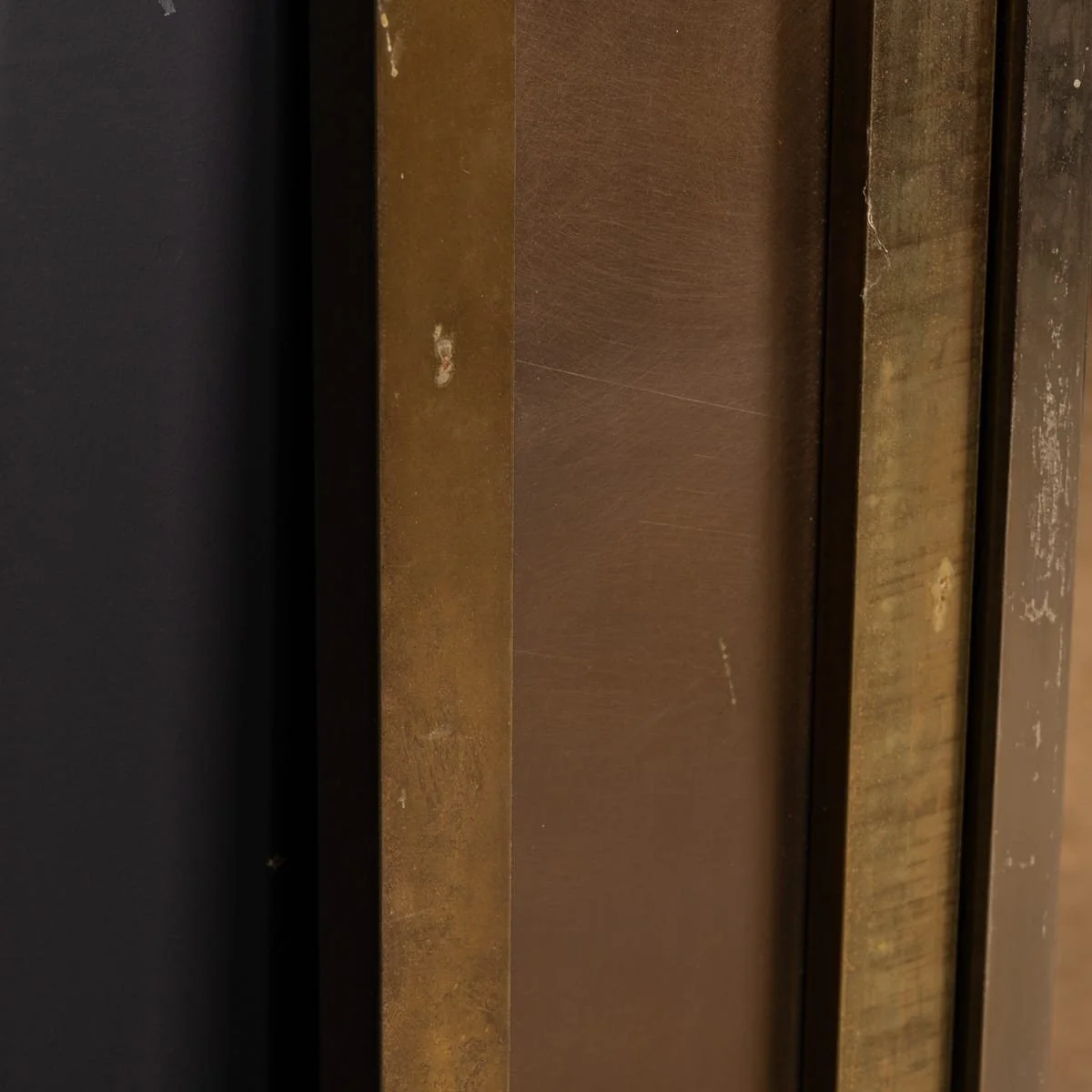PUSHKINS.COM - Z12124 - VINTAGE 20thC BRASS & BRONZED SQUARE MIRROR BY BELGO CHROM, BELGIUM - 08.jpg