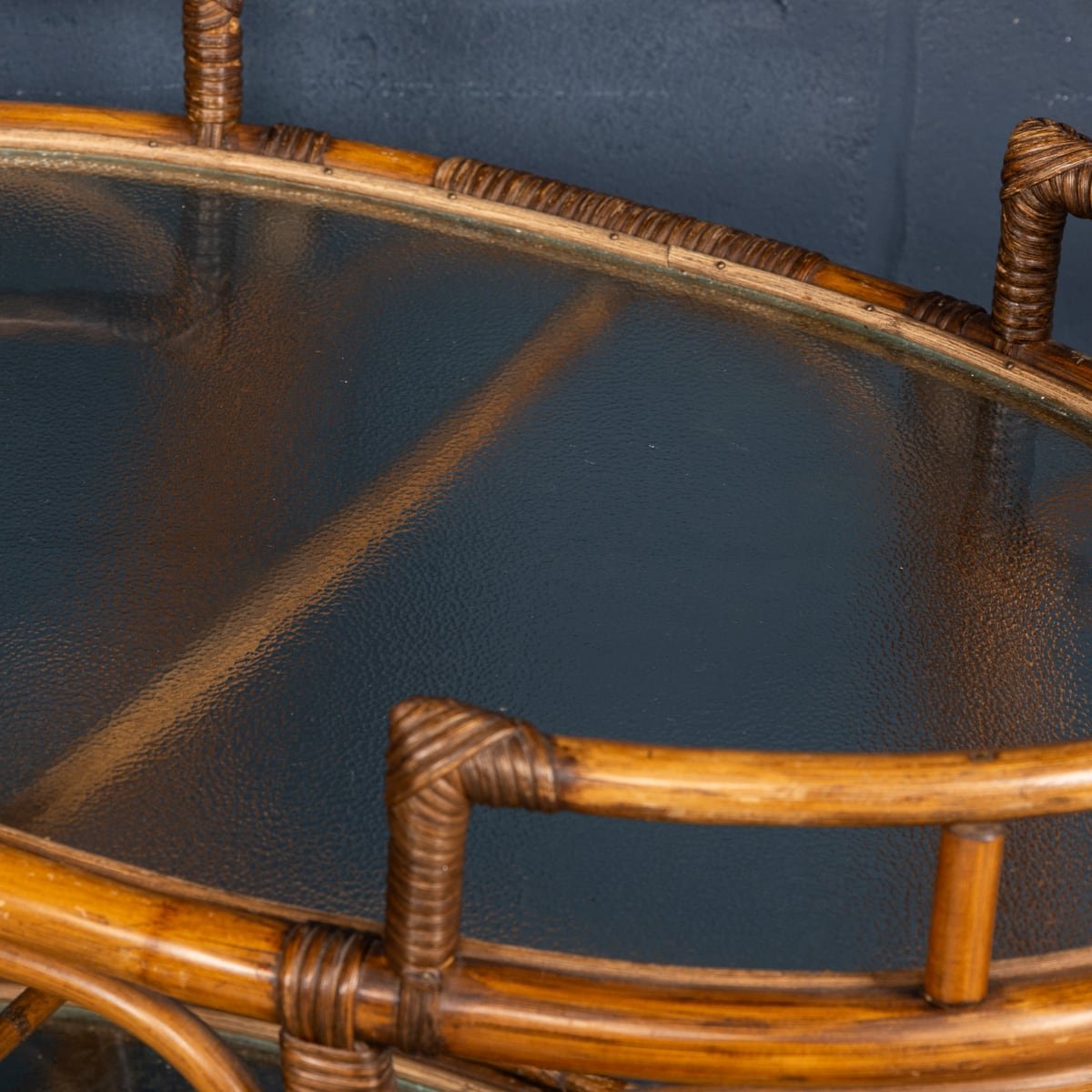 PUSHKIN'S - 20thC ITALIAN BAMBOO DRINKS TROLLEY c.1970 - 14.jpg