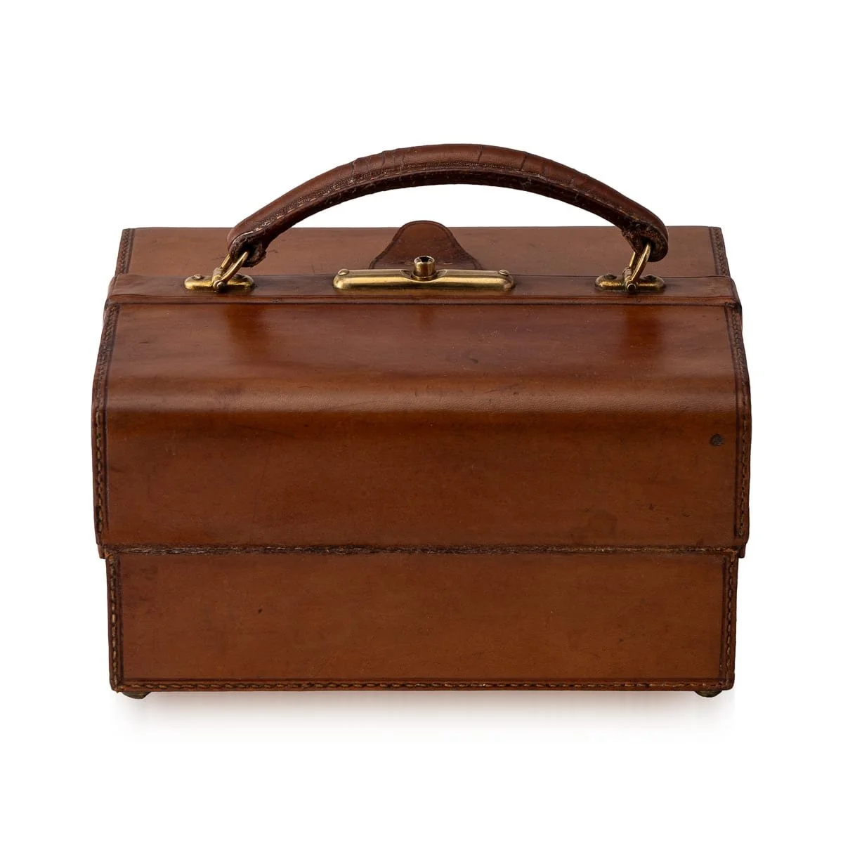 PUSHKINS.COM - D11983 - ANTIQUE 20thC VICTORIAN LEATHER & BRASS JEWELLERY CASE c.1900 - 17.jpg