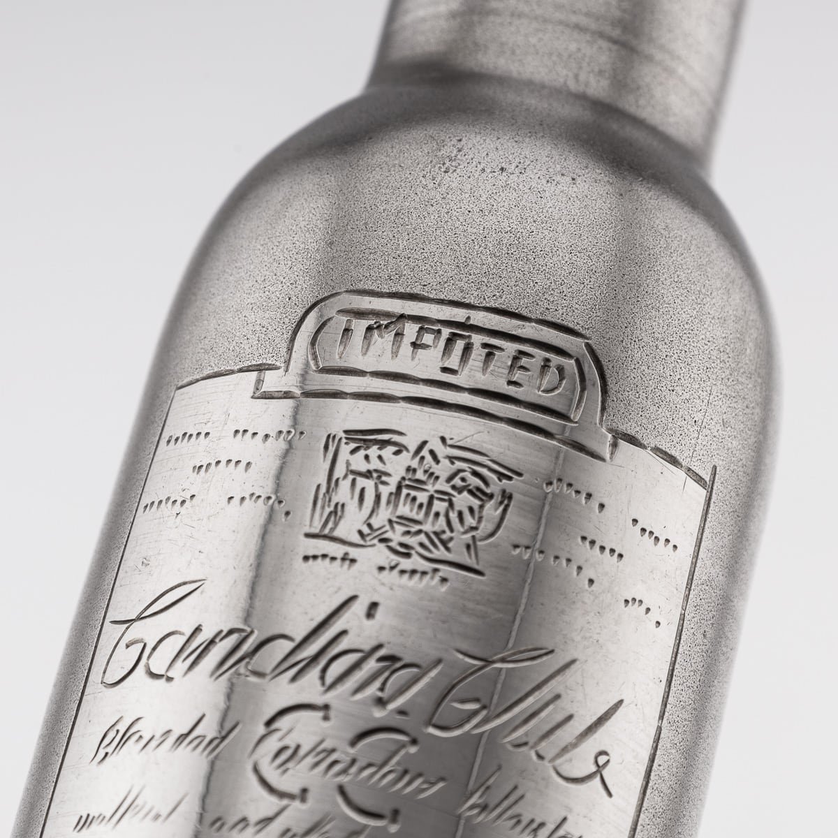 PUSHKIN'S - NOVELTY SOLID SILVER MINIATURE CANADIAN CLUB WHISKY BOTTLE - 7.jpg