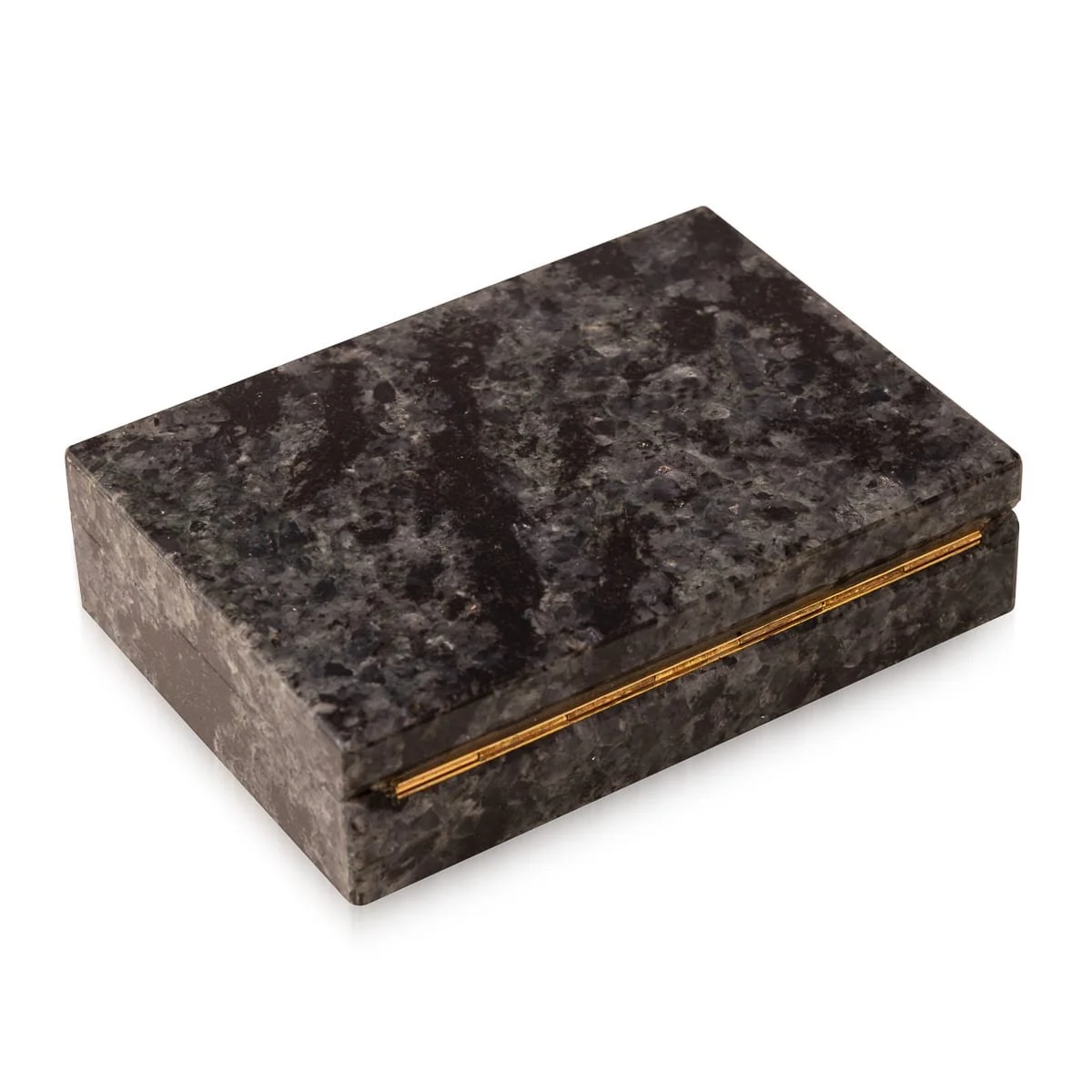 PUSHKINS.COM - D11816 - VINTAGE 20thC ITALIAN BLUE ICE GRANITE STONE BOX c.1960 - 5.jpg