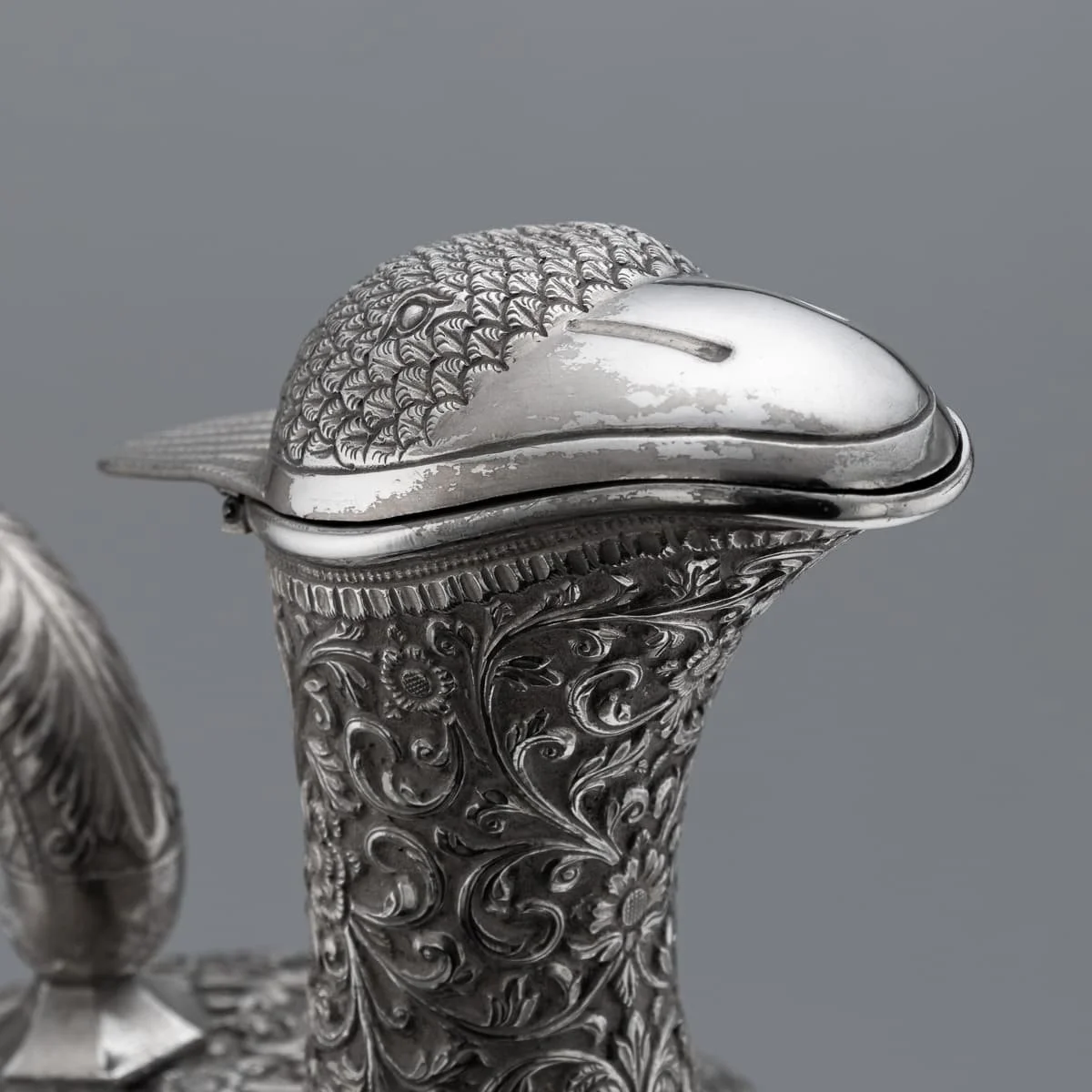 PUSHKINS.COM - A00251 - ANTIQUE 20thC INDIAN KUTCH SOLID SILVER WATER JUG : EWERATTRIBUTED TO OOMERSI MAWJI c.1900 - 13.jpg