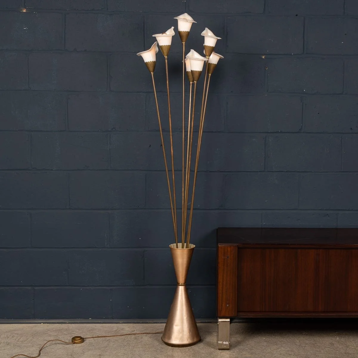 PUSHKINS.COM - B11848 - VINTAGE 20thC ITALIAN 'CALLA' FLOOR LAMP BY ANGELO LELLI FOR ARREDOLUCE c.1960 - 03.jpg